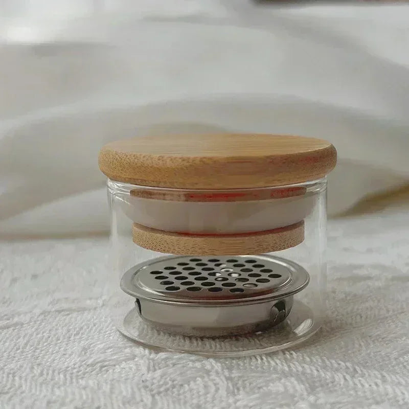 Crystal Glass Nail Brush Cleaner Cup & Drill Bit Container