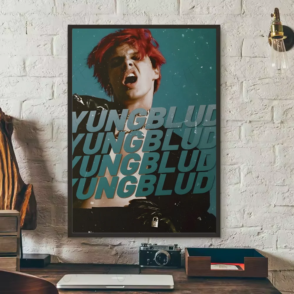 fashion Y-YUNGBLUD Singer Poster HD art sticky wall waterproof home living room bedroom bar aesthetic decoration Peaceful Pleasures Health and Wellness z3 50X70cmNoframe