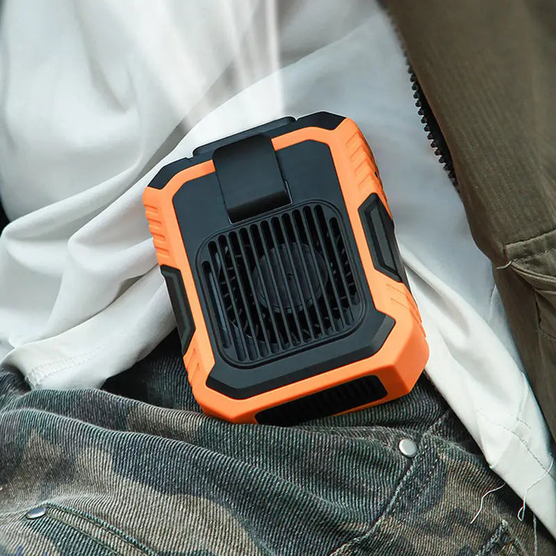 Portable USB charging waist clip fan with 3-speed settings, providing strong outdoor airflow, wearable air-cooling fan Peaceful Pleasures Health and Wellness