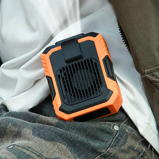 Portable USB charging waist clip fan with 3-speed settings, providing strong outdoor airflow, wearable air-cooling fan Peaceful Pleasures Health and Wellness
