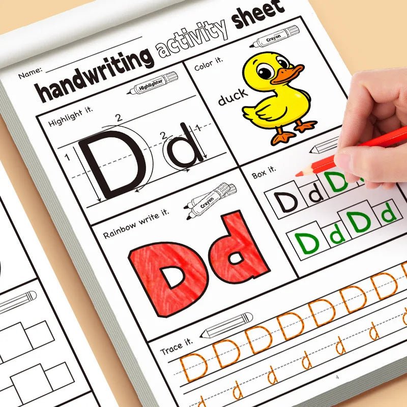 English Letter Handwriting Exercise Book Children's Fun Activity