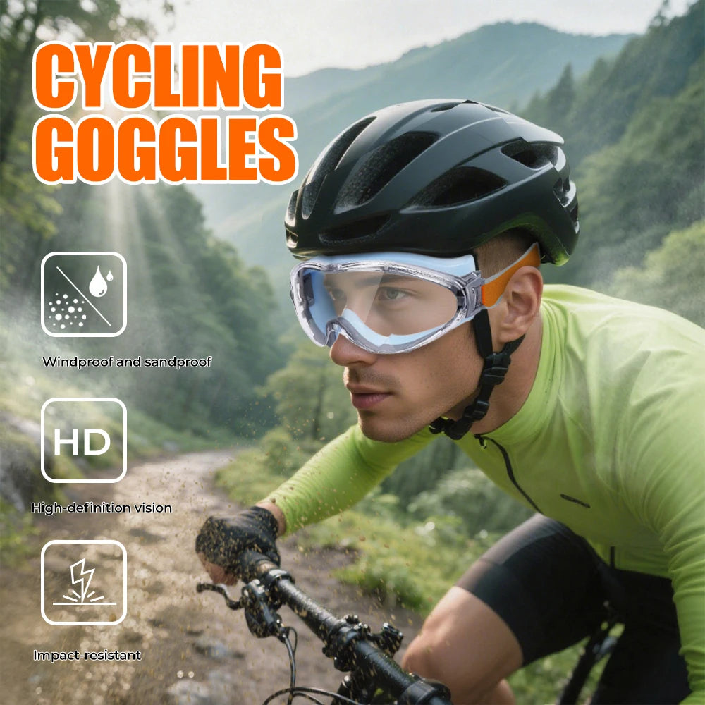 Safety Glasses Protective Goggles Anti-UV Waterproof Tactical Sport Eyewear Eye Protection Glasses Riding Skiing Peaceful Pleasures Health and Wellness