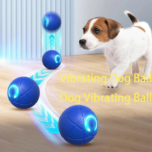 Dog Toy Ball Automatic Moving Bouncing Vibrating Rolling Ball USB Smart puppy Interactive Dog Chew Toy Ball Peaceful Pleasures Health and Wellness