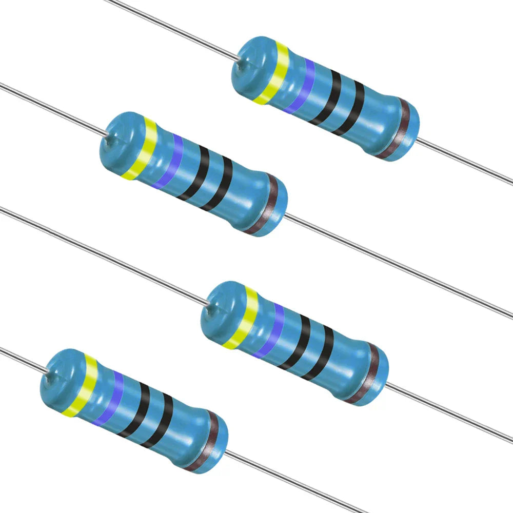 100Pcs 470 Ohm 1% Metal Film Resistors | 1/4W DIY LED PCB