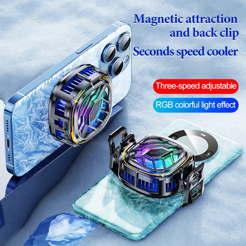 Fan Cooler For Phone Semiconductor Cooling Fan For Mobile Cooler Phone Gaming Portable Cooler Mobile Phone Cooler Fan Phone Clip Peaceful Pleasures Health and Wellness