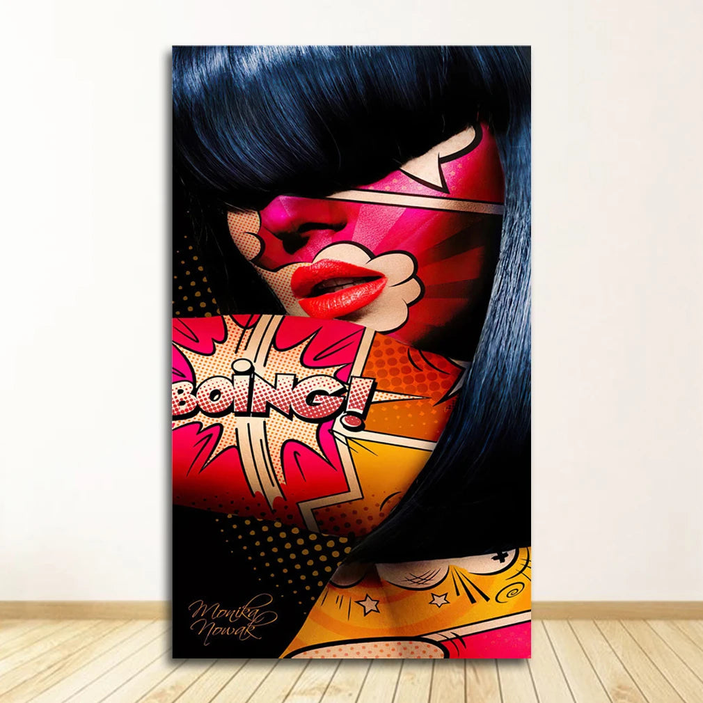 Room Canvas Painting Wall Art Picture Home Posters Graffiti Women Portrait Oil Poster And Prints Decor For Living Peaceful Pleasures Health and Wellness 0612XX10 40x50cm Unframed