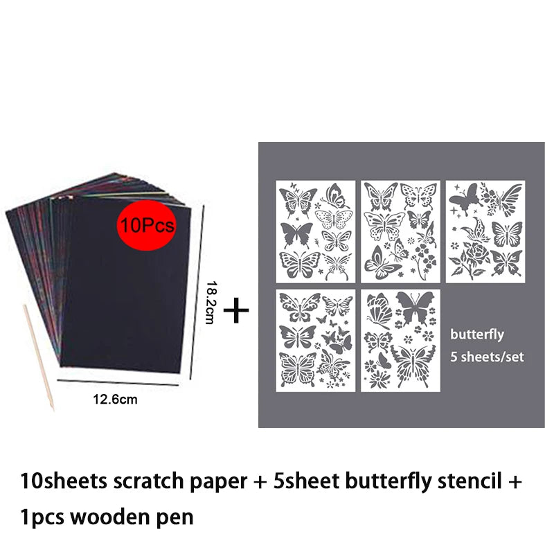 Floral Painting Templates Children Flower Leaf Butterfly DIY Drawing