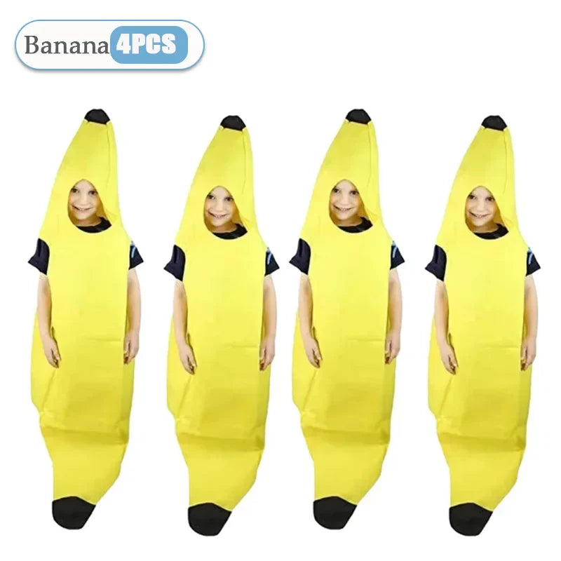 Banana Costume Adults & Kids – Funny Halloween Cosplay Suit