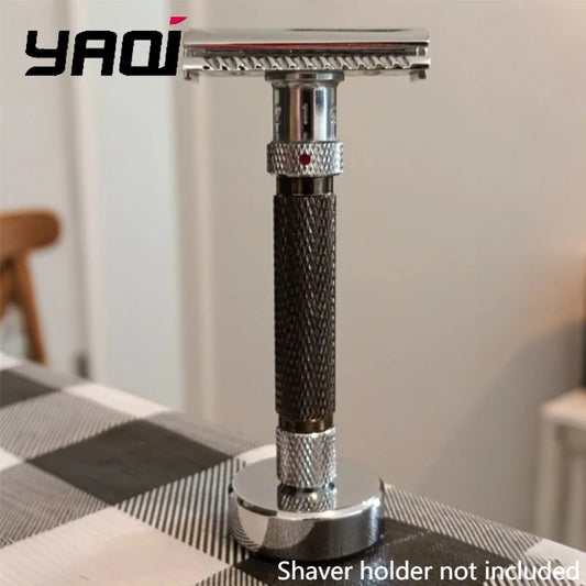 Yaqi Final Cut Adjustable Safety Razor – Chrome & Gunmetal Adjustable Safety Razor Peaceful Pleasures Health and Wellness