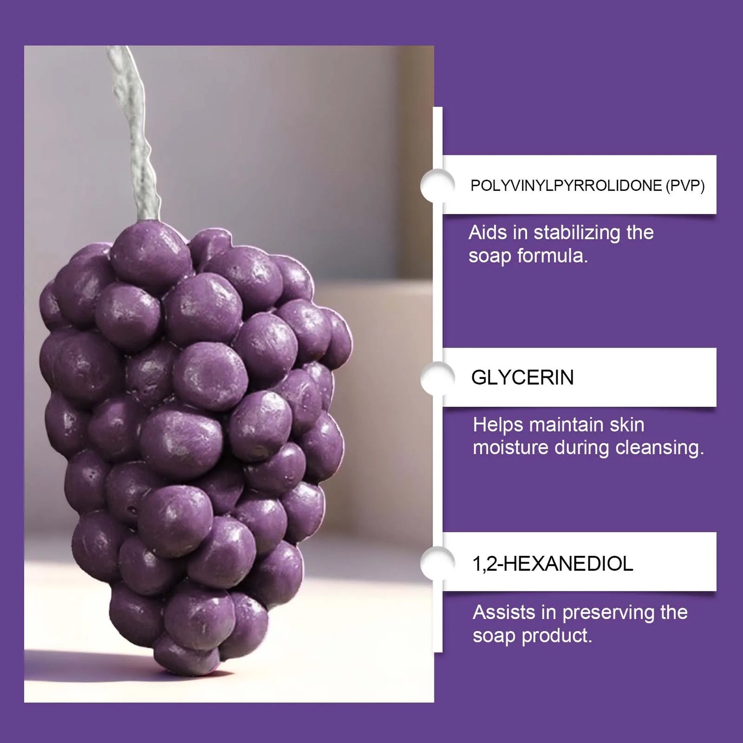 Grape Cluster Soap – Gentle Daily Cleansing & Fresh Scent