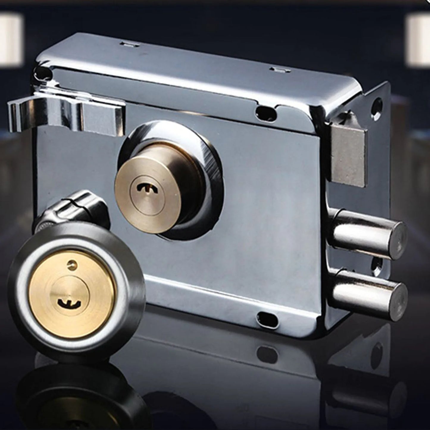 Exterior Gate Lock Stainless Steel Copper Lock Left Open with Security Prevent Theft Old Gate Lock Exterior Gate Lock Peaceful Pleasures Health and Wellness