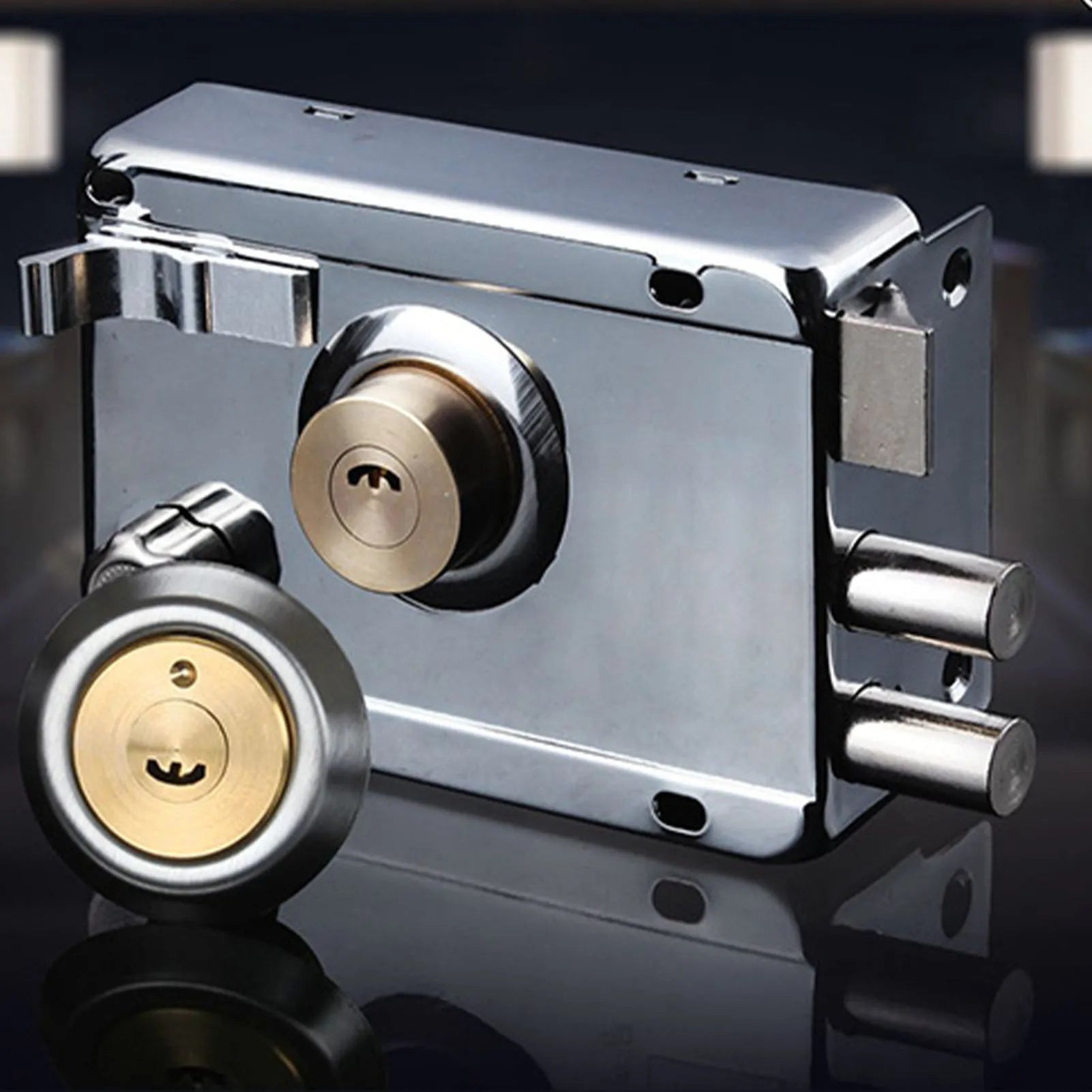 Exterior Gate Lock Stainless Steel Copper Lock Left Open with Security Prevent Theft Old Gate Lock Exterior Gate Lock Peaceful Pleasures Health and Wellness