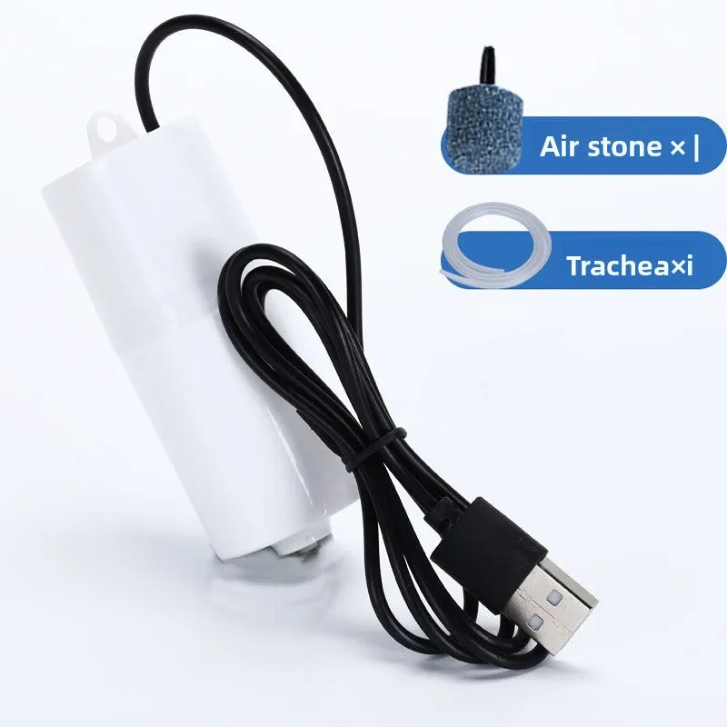 Silent Mini USB Oxygen Pump,Portable Fish Tank Air Pump for Aquarium Supplies with Air Stone,Fish Farming Oxygen Aerator Peaceful Pleasures Health and Wellness