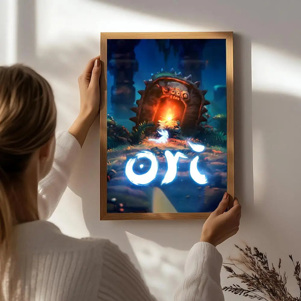 Game O-Ori HD Self-Adhesive Waterproof Wall Art Poster | Decor Wall Art Poster Peaceful Pleasures Health and Wellness White6 40X50cmNoframe