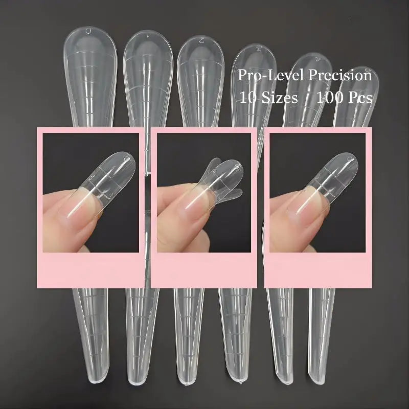 240pcs Sandwich Nail Forms 15 Size Oval Extension Dual Form No Paper Forms Needed For Easy Nail Extensions Peaceful Pleasures Health and Wellness