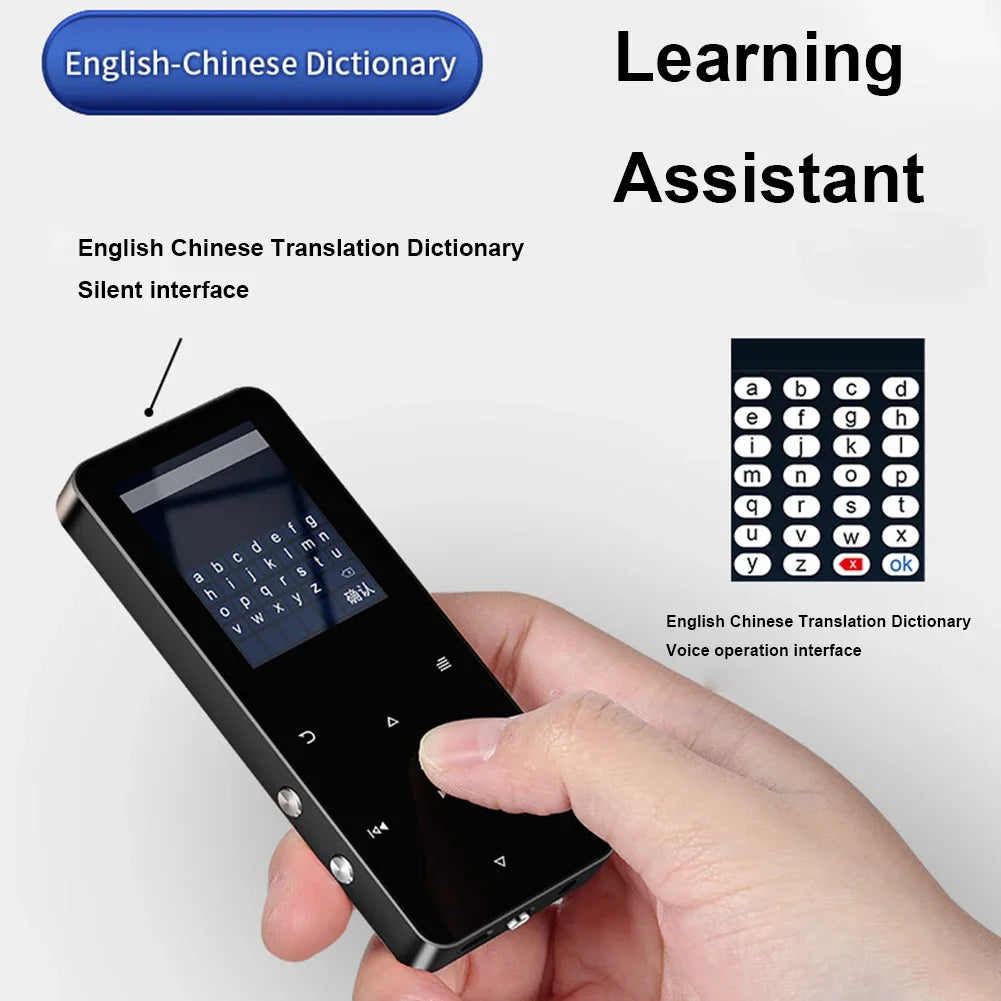 New 1.8 Inch Metal Touch MP3 MP4 Music Player Bluetooth-compatible 5.0 Fm Radio Video Play 8/32/64GB E-book Hifi Player Walkman Peaceful Pleasures Health and Wellness