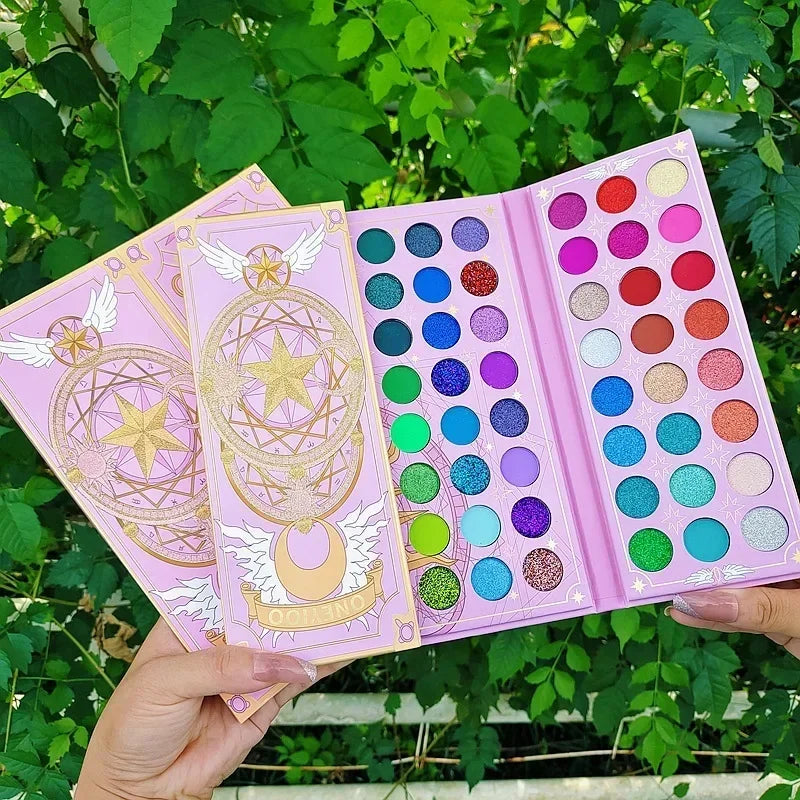 96-Color Shimmer Matte Glitter Eyeshadow Palette | Neon & Bold