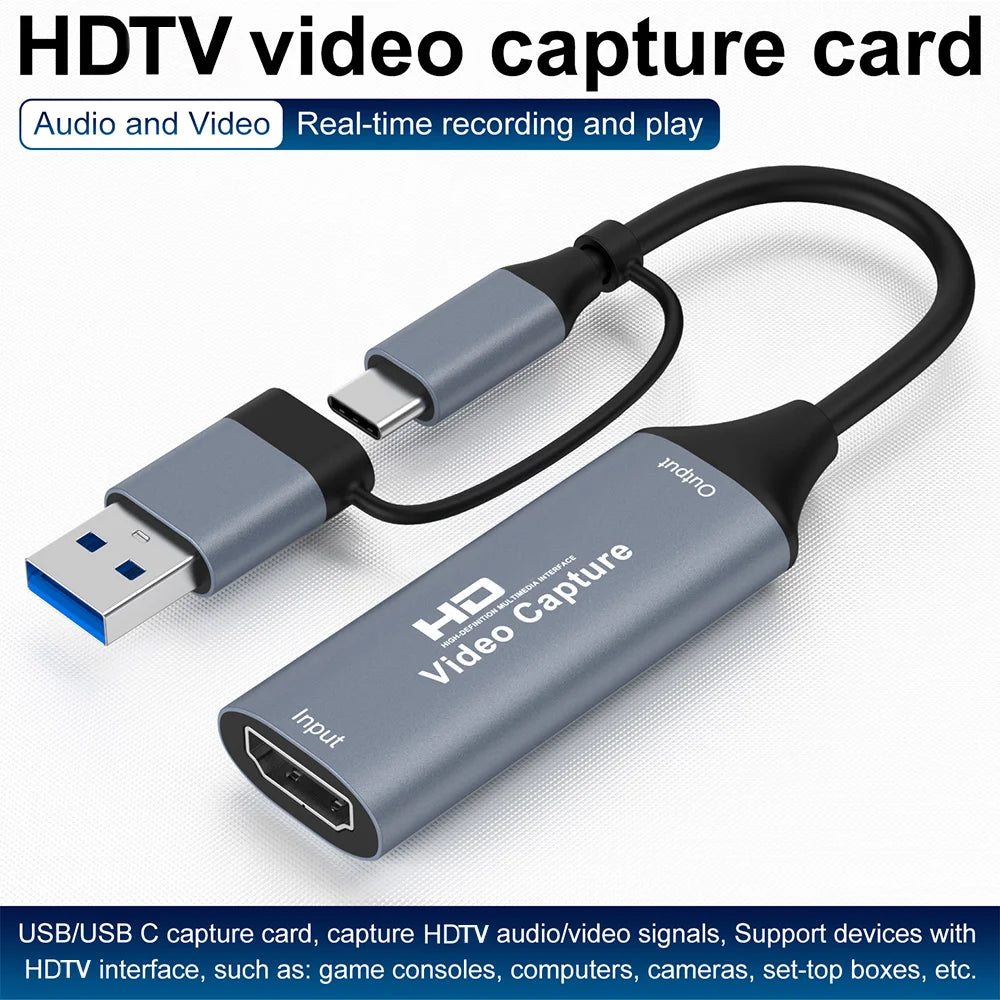 4K HDMI Capture Card USB-A/USB-C for OBS, PS4, Xbox, Switch Peaceful Pleasures Health and Wellness