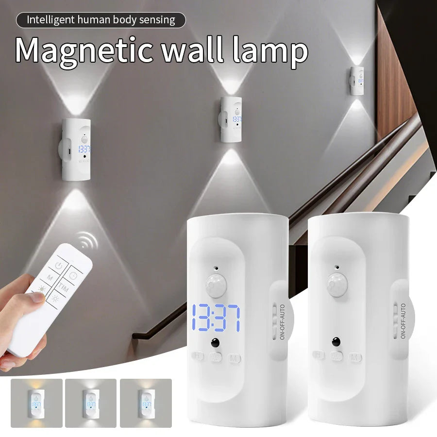 Motion Sensor LED Wall Light – 3 Colors Wireless Magnetic Spotlight