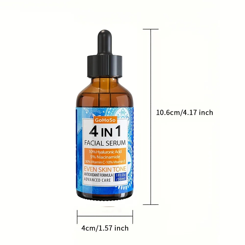 ENVISHA 4-in-1 Face Serum – Hyaluronic Acid, Niacinamide & Vitamins Peaceful Pleasures Health and Wellness