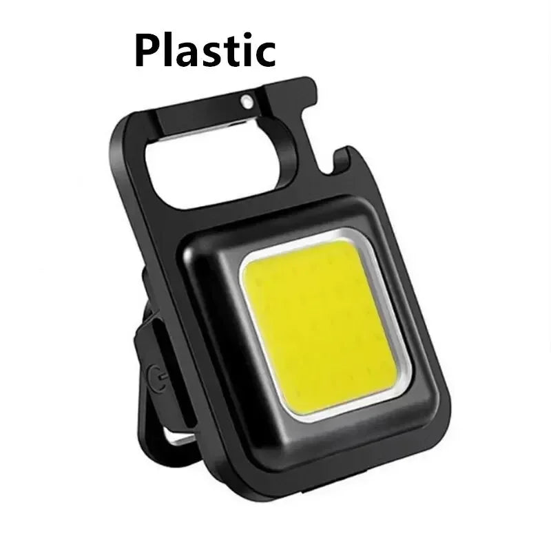 Mini COB LED Keychain Flashlight | USB Rechargeable, 800 Lumen