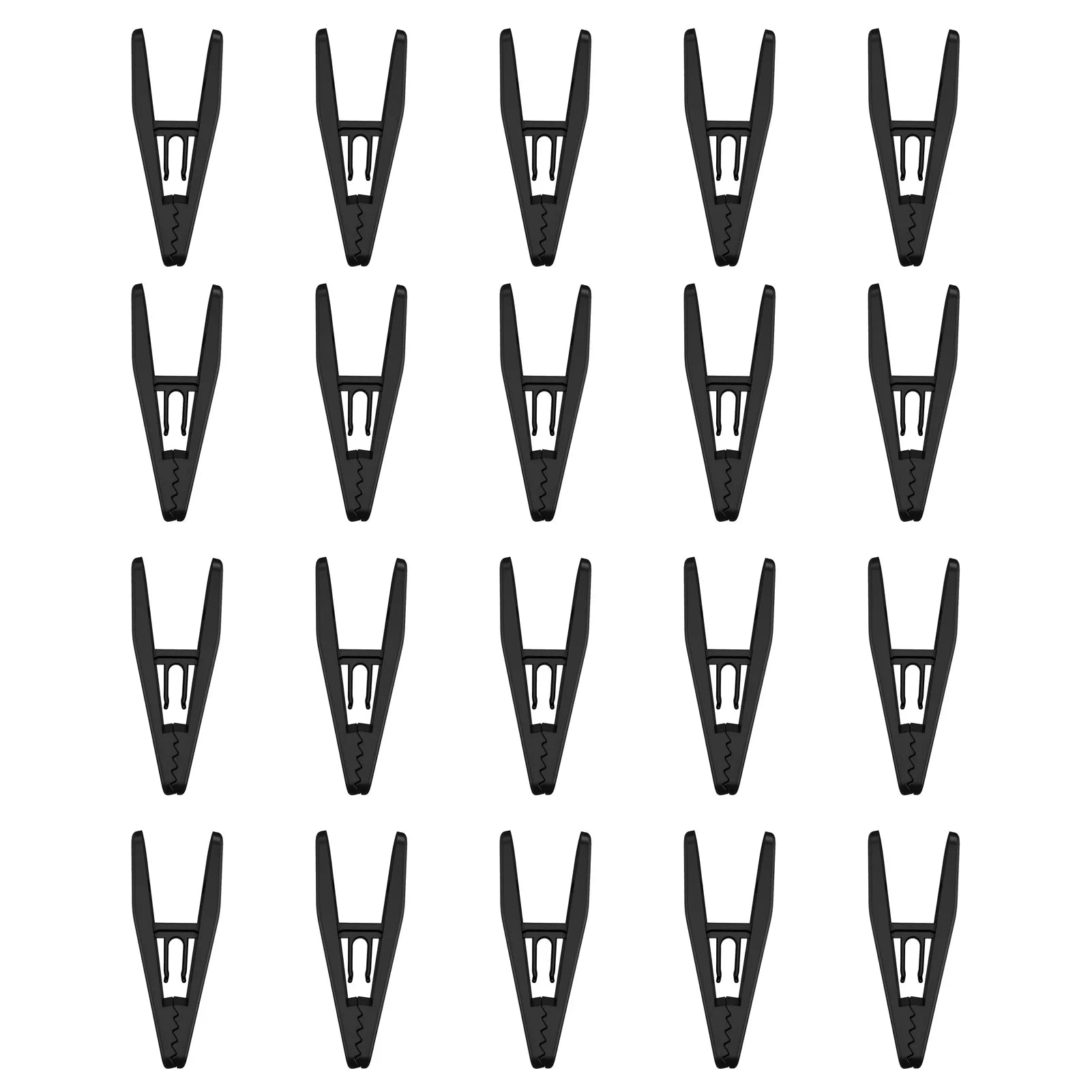 20pcs Portable Hanger Clips Non-Slip Clips Pant Skirt Hanger Clips for Home Storage Oganization Peaceful Pleasures Health and Wellness Black