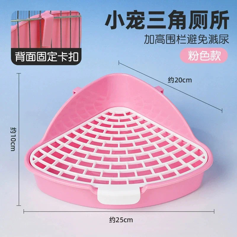 Corner Litter Tray for Hamsters, Guinea Pigs & Small Pets