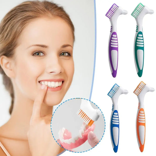 Denture Cleaning Brush | Soft Bristles & Ergonomic Handle Denture Cleaning Brush Peaceful Pleasures Health and Wellness