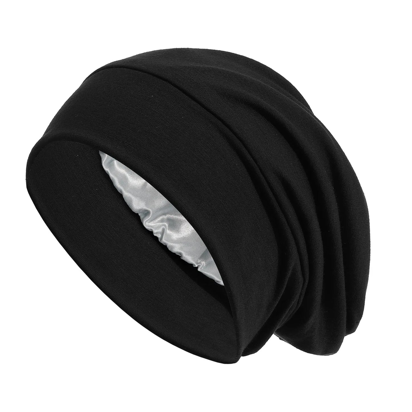 Women's Satin Turban Beanie | Hijab Sleeping Cap Headwrap