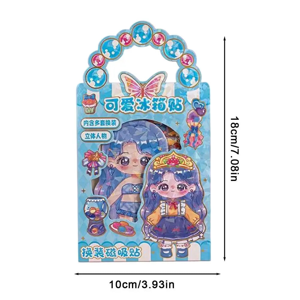 3D Magnetic Dress Up Doll Toy Set With Stand Reusable Mix & Match Outfits Montessori Travel Toys For Kids Ages 3-6 Birthday Gife Peaceful Pleasures Health and Wellness C