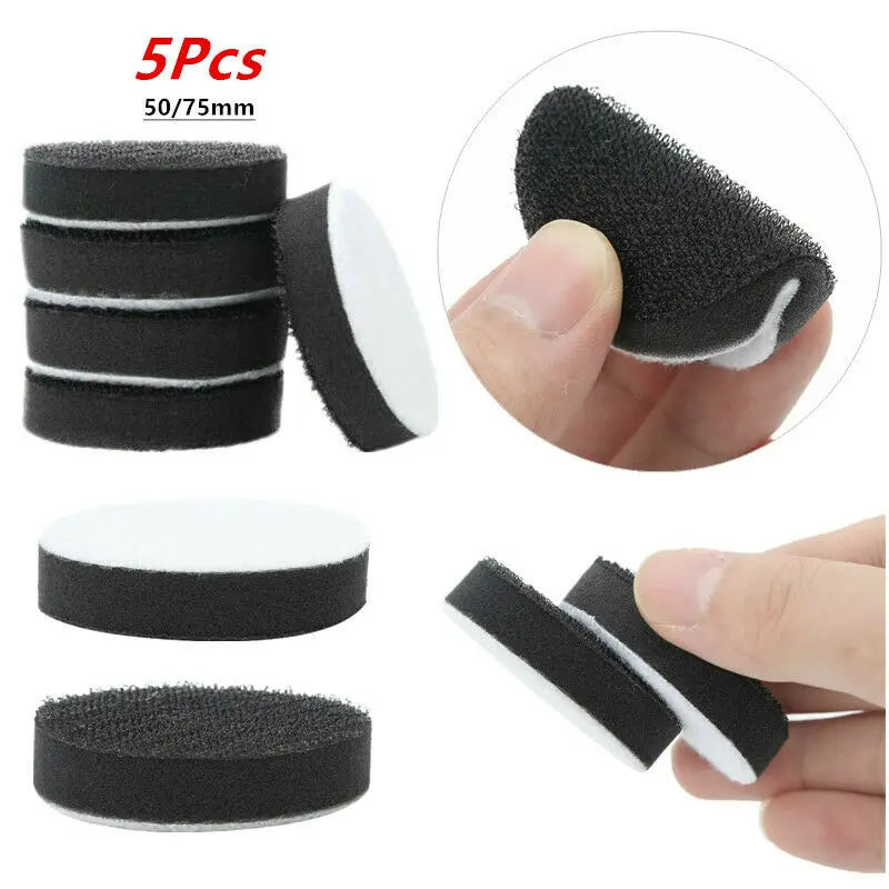 5-Pack Hook & Loop Sponge Interface Buffer Pads 50mm & 75mm