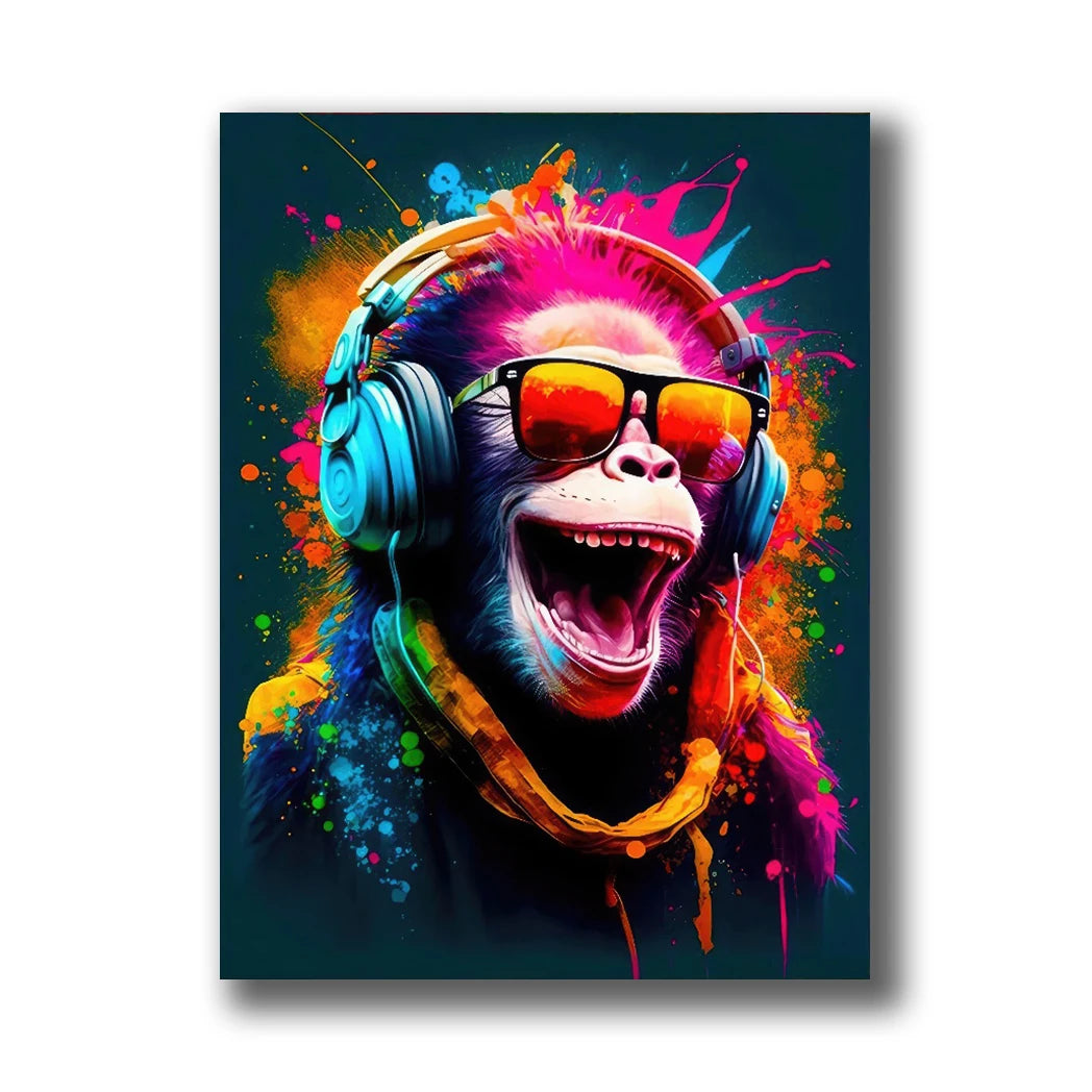 Neon Gaming Canvas Wall Art | Gamepad & Character Poster