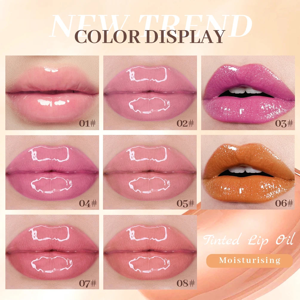 Mirror Water Light Lip Gloss Lasting Transparent Lip Oil Moisturizing Sexy Lipgloss Jelly Glass Lip Glaze Tint Makeup Sets Peaceful Pleasures Health and Wellness