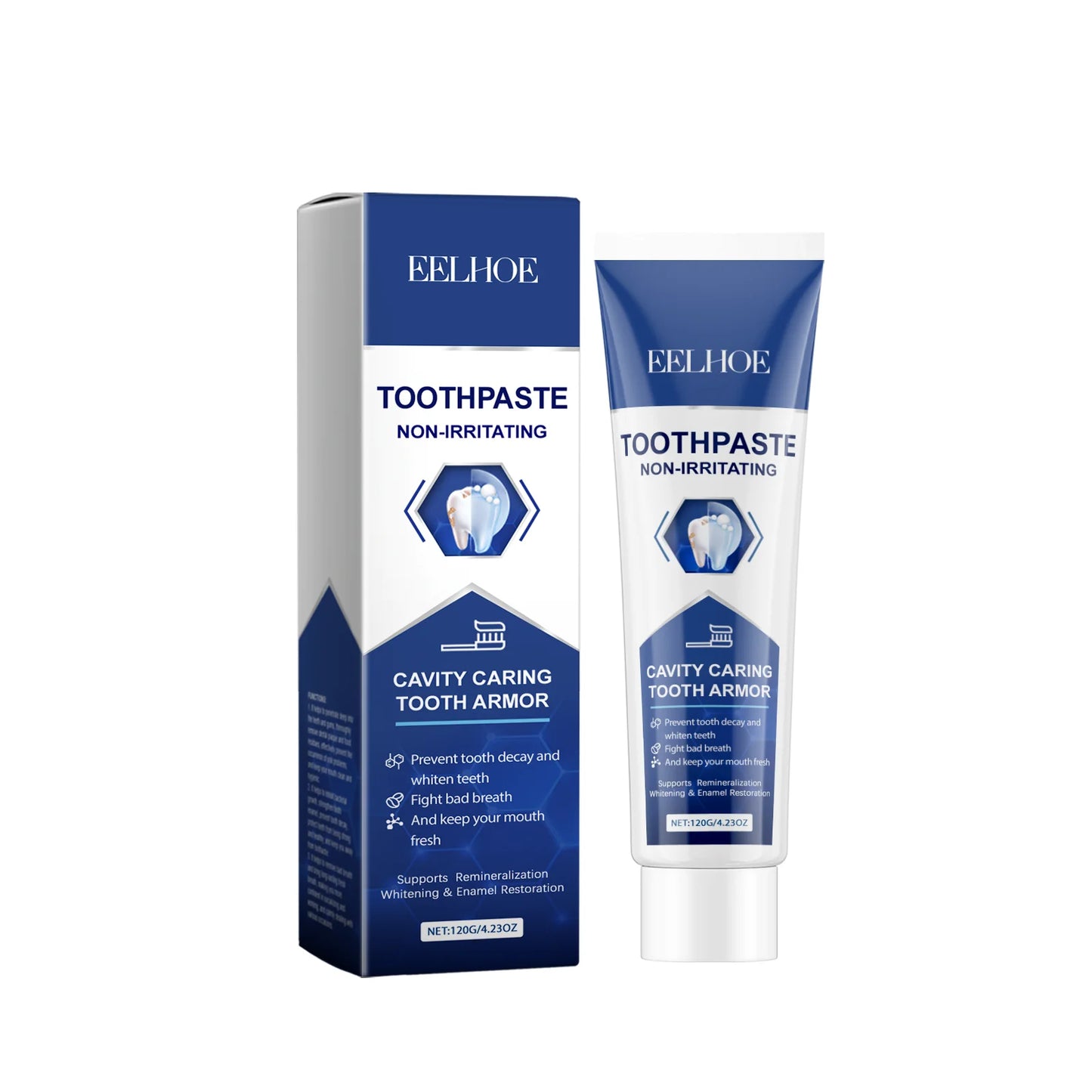 Cleaning Toothpaste Effectively Remove Dental Plaque Inhibit Bacterial Growth Prevent Tooth Decay Teeth Brighten Care Toothpaste Peaceful Pleasures Health and Wellness 120ml Boxed