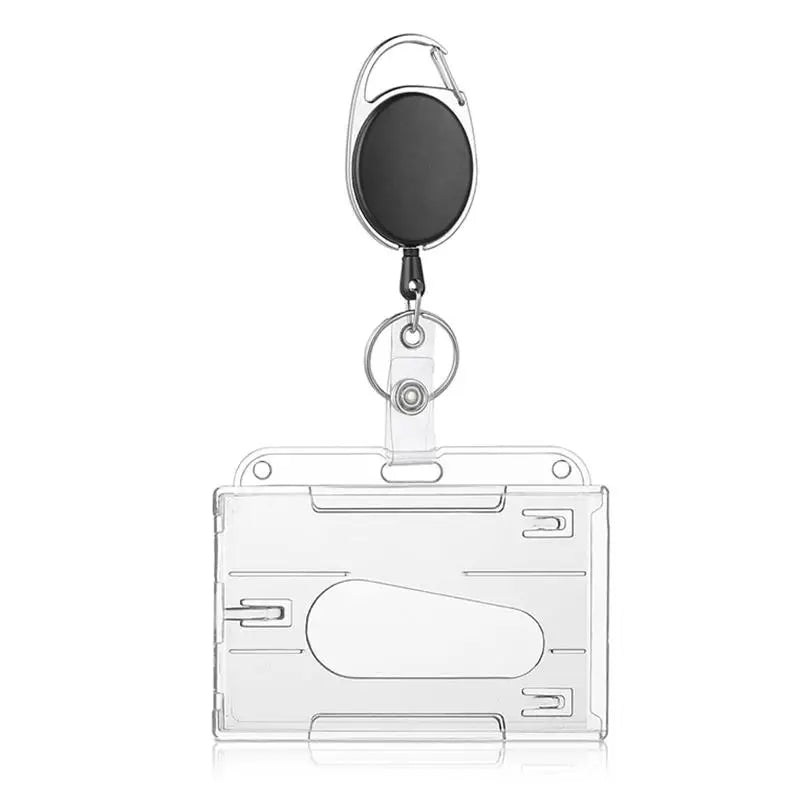 Clear Double-Sided ID Badge Holder Lightweight Card SleeveWork School Gym Easy Swipe Scan Without Removal Multipurpose Organizer Peaceful Pleasures Health and Wellness As picture 4