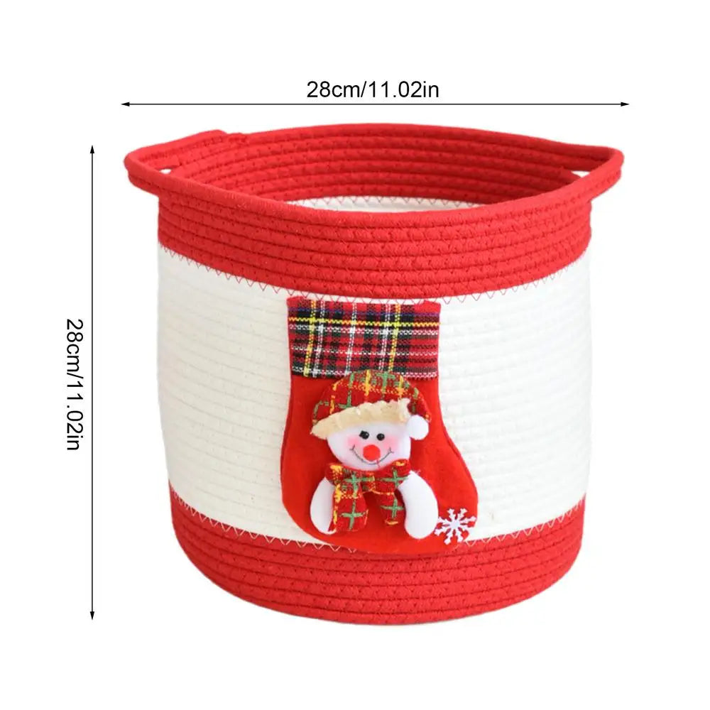 Christmas Baskets Empty Laundry Rope Basket For Christmas Decorative Laundry Bin For Women Kids Holiday Birthday Easter Peaceful Pleasures Health and Wellness B China Mainland