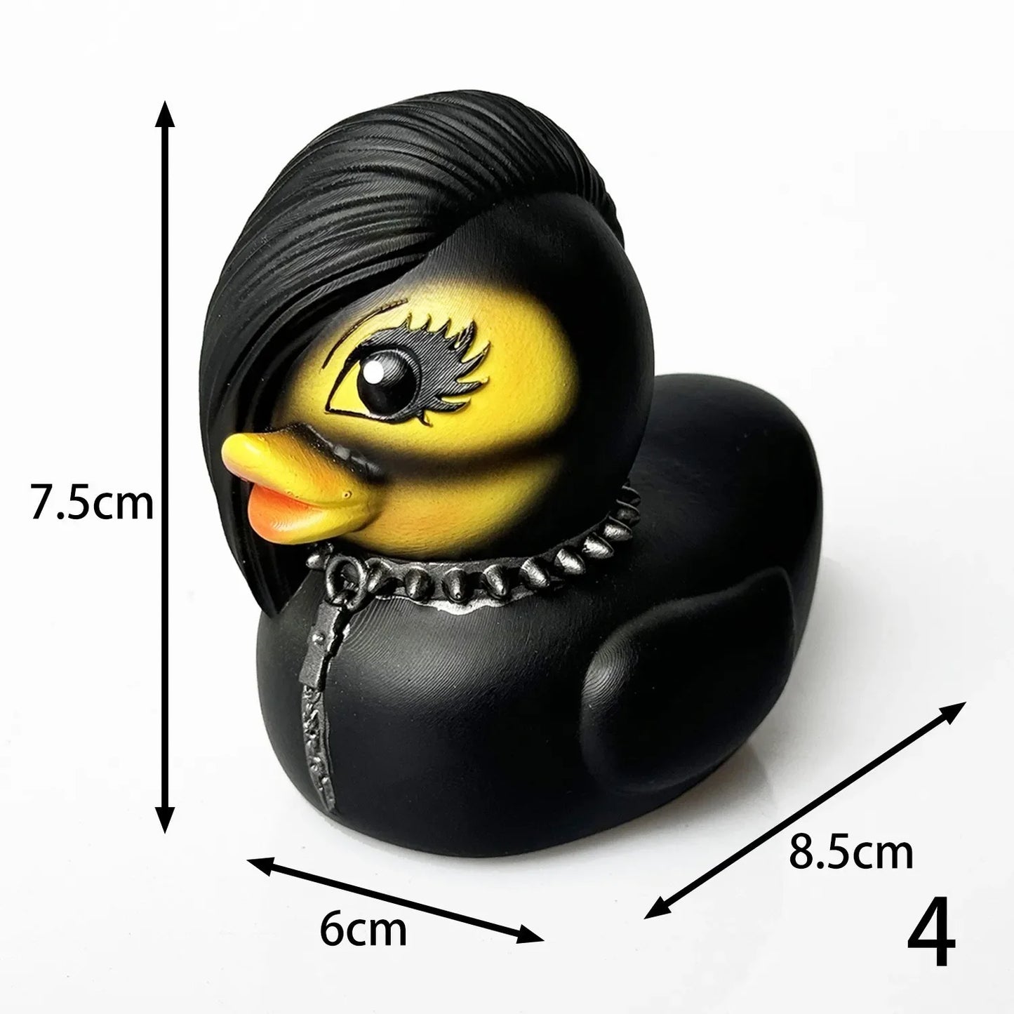 Devil Punk Duck Desktop Ornament Electric Syllable Death Rock Duck Dark Halloween Decoration Doll Peaceful Pleasures Health and Wellness Mrs. Valentina