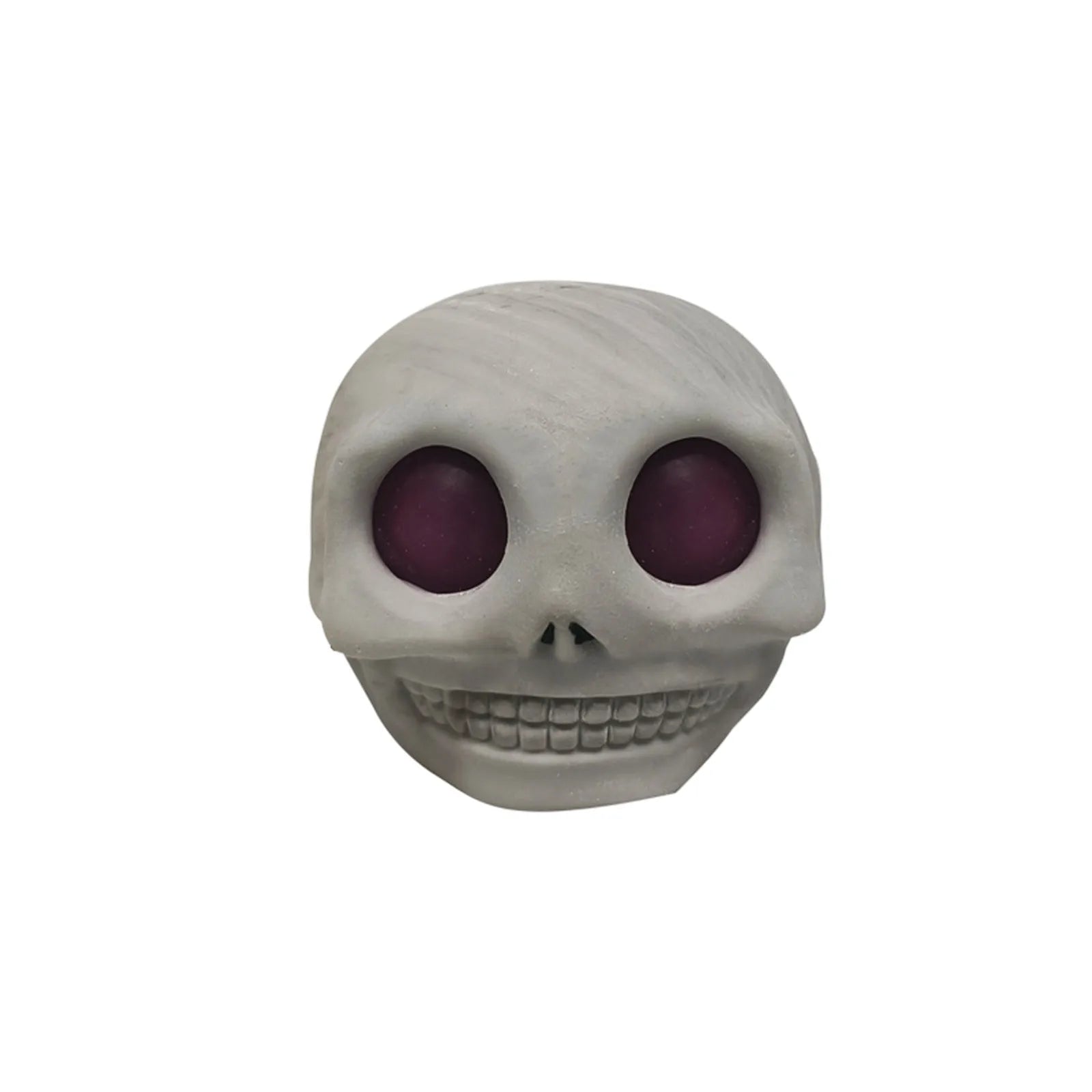 Halloween Squeeze Toys Skull Stress Ball Halloween Squishy Toys Skeleton Head Ugly Cute Bursting Eyes Wacky Creations Kid Toys Peaceful Pleasures Health and Wellness Gray One Size