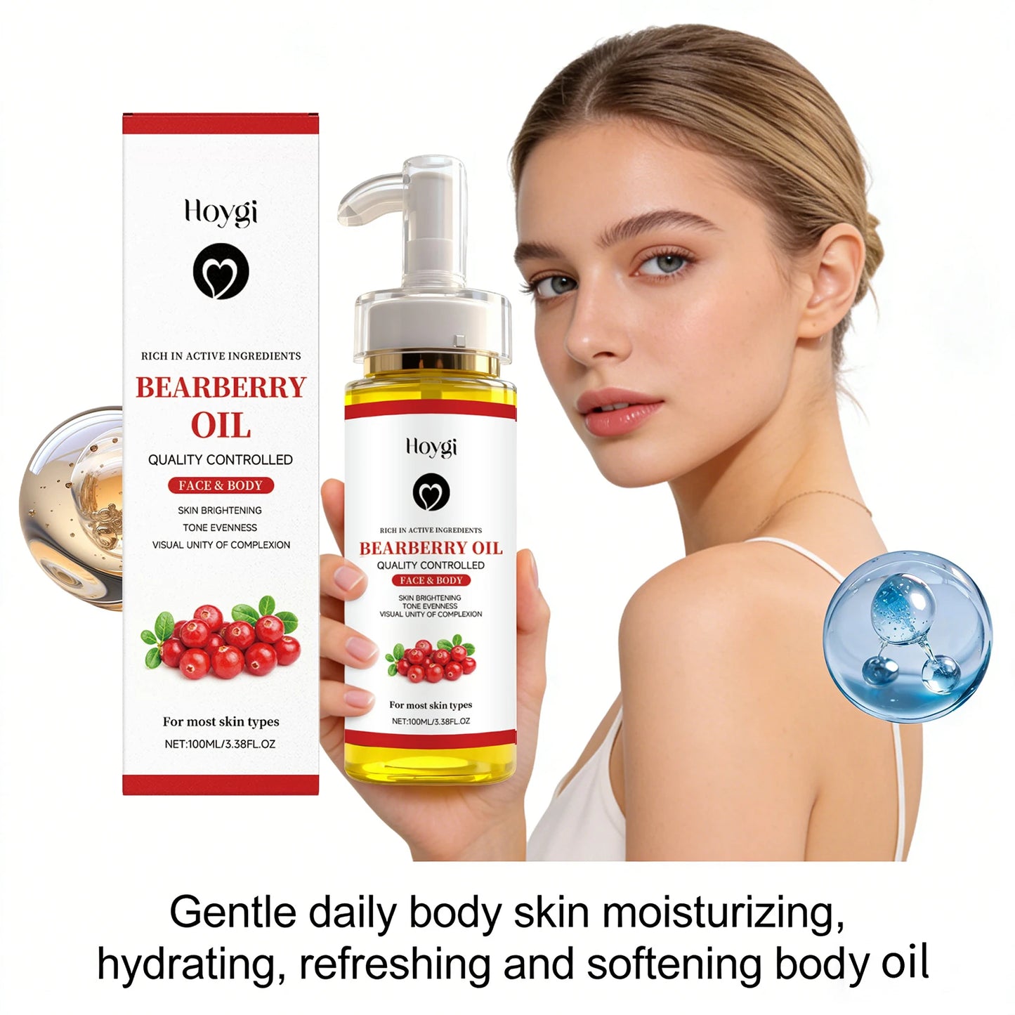 Bearberry Essential Oil Firming Moisturizing Skin Reduce Dryness Enhance Elasticity Brighten Dullness Skin Strengthen Body Oil Peaceful Pleasures Health and Wellness