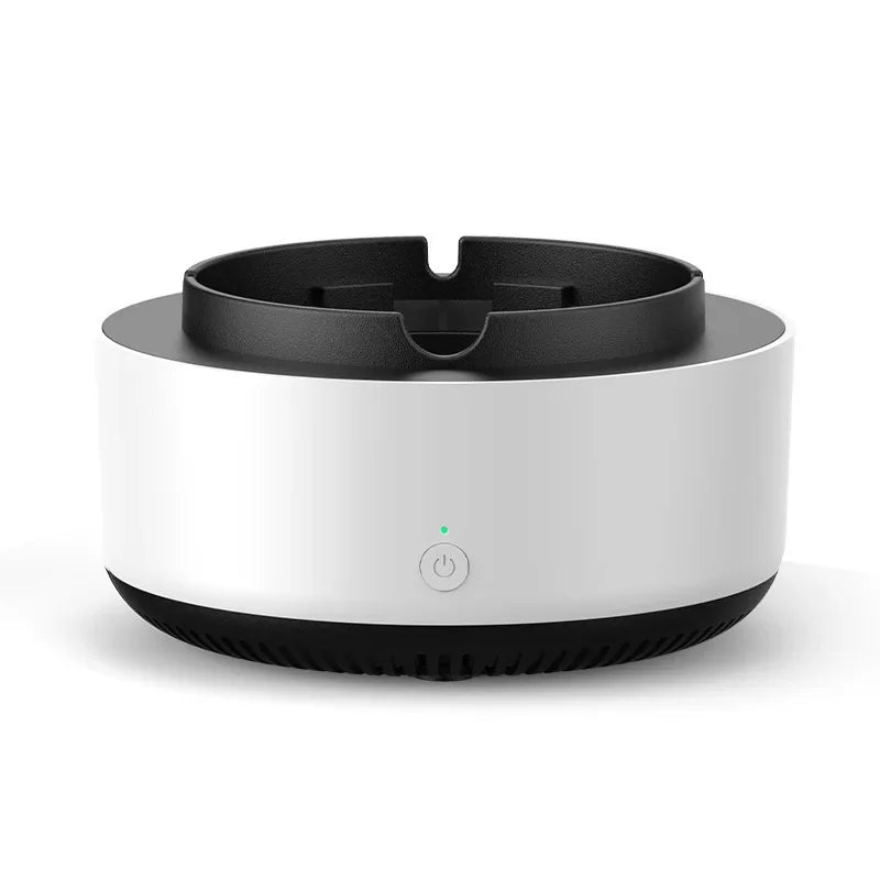 Portable Smokeless Ashtray Air Purifier Multi Filtration Removes Smoke Odor for Home Office Car Passive Smoking Protection Peaceful Pleasures Health and Wellness white