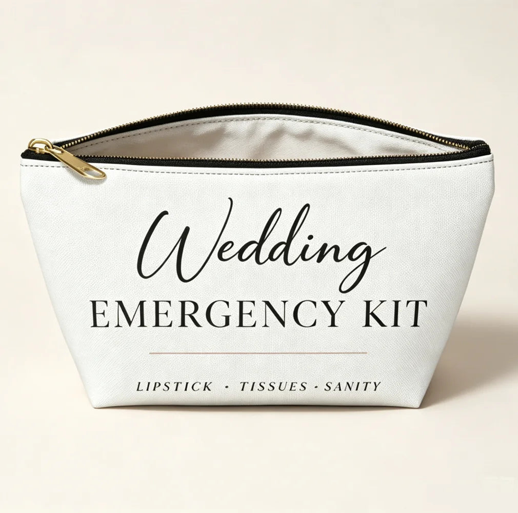 Bridal Emergency Kit Cosmetic Bag | Bride & Bridesmaid Gift Bridal Cosmetic Bag Peaceful Pleasures Health and Wellness