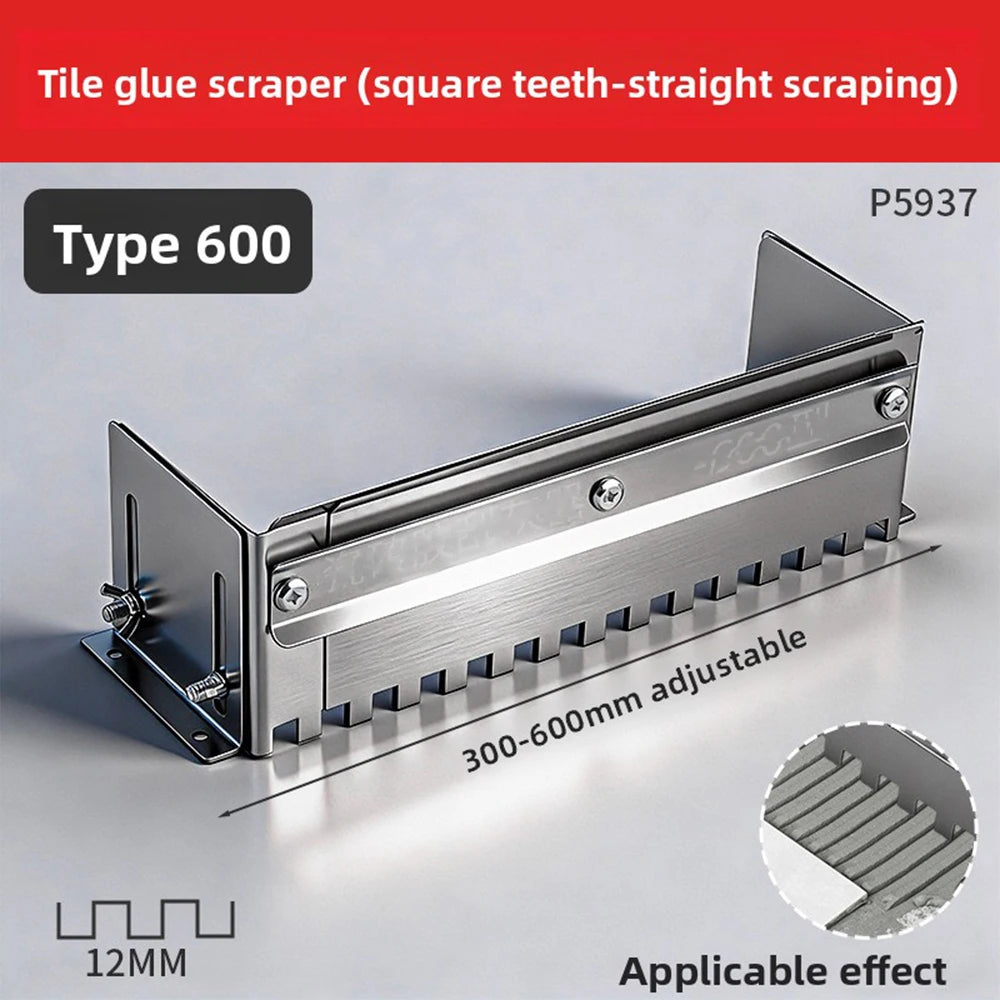 Retractable Notched Tile Spreader | Heavy Duty Floor Leveling Tool