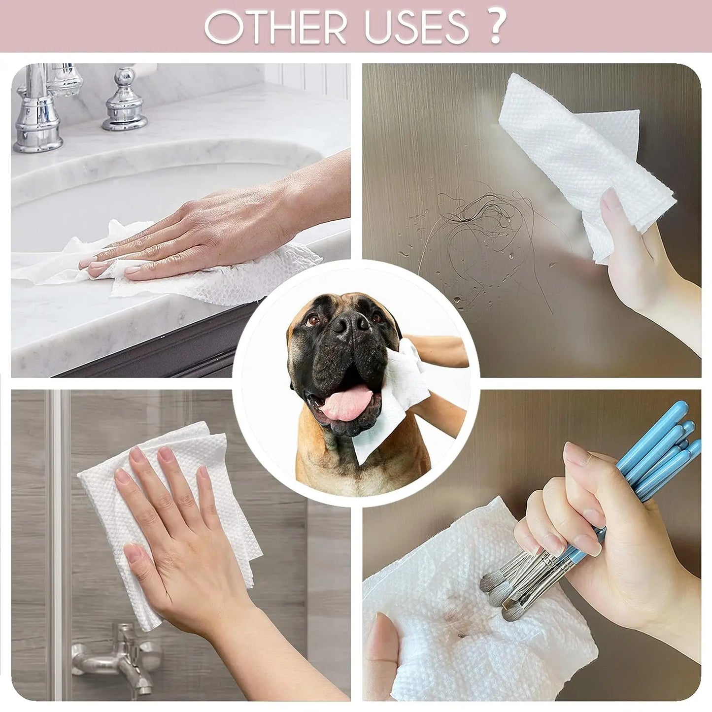 100% Cotton Disposable Face Towels – 50ct Biodegradable Wipes