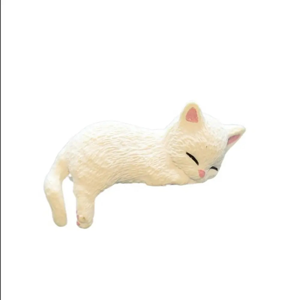 Office Desktop Mini Cute Little Cat Ornament Computer Car Center Console Display Screen Edge Decoration Figurine Simulation Cats Peaceful Pleasures Health and Wellness 04