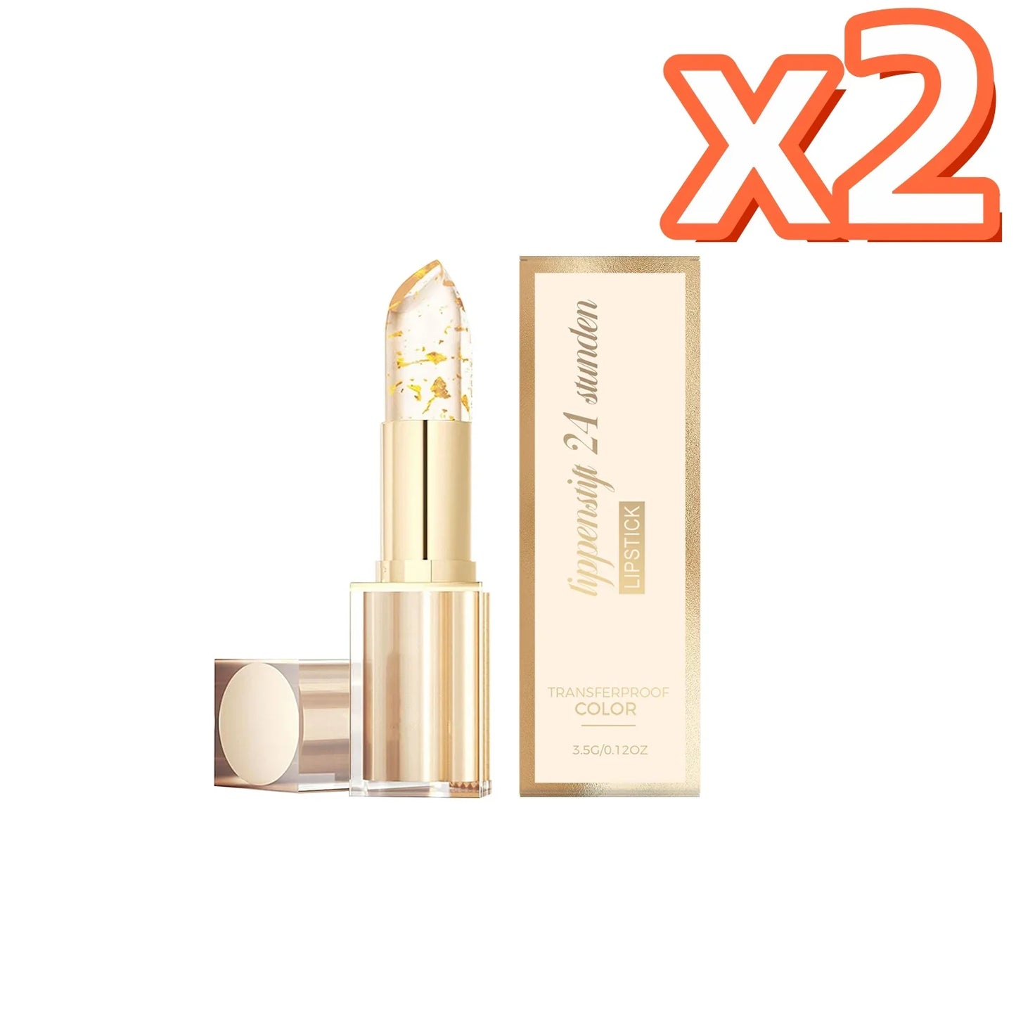 Gold Foil Color-Changing Lipstick | Hyaluronic Acid Lip Balm