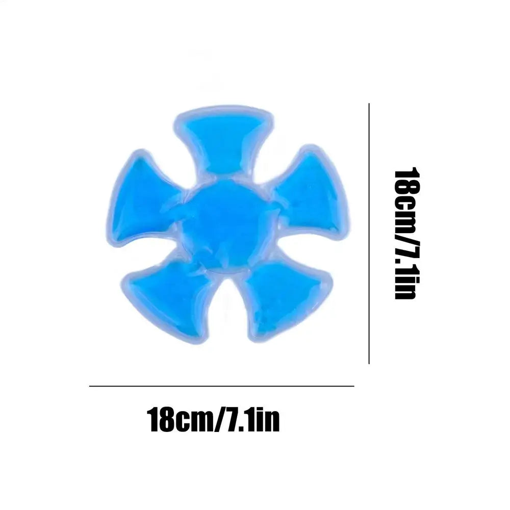 Blue PVC Gel Ice Pack Adjustable Cooling Pad Helmet Cooling Pad Portable Outdoor Accessory for Outdoor Sports Cycling Running Peaceful Pleasures Health and Wellness blue