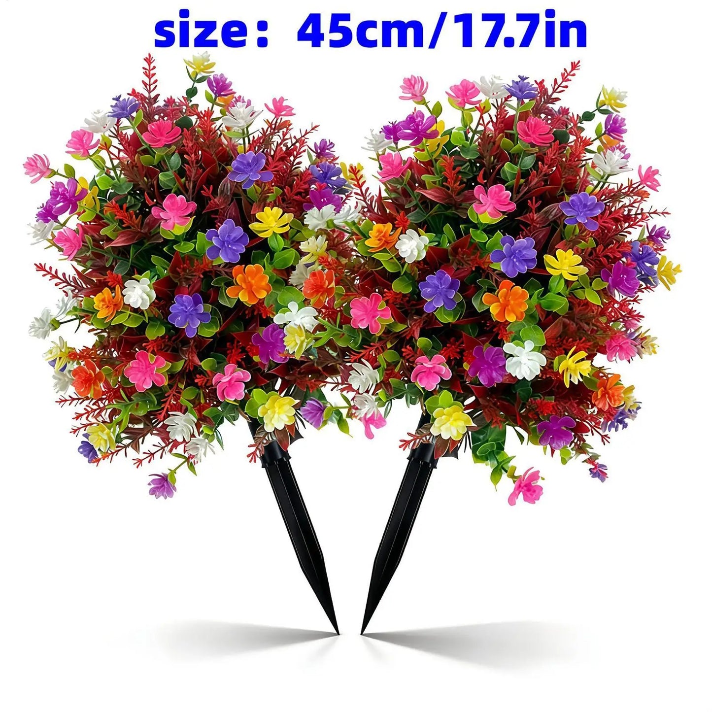 Faux Flowers Realistic Floral Spring Garden Stakes UV Resistant Artificial Flower Bouquet for All Season Lawn Porch Farmhouse Peaceful Pleasures Health and Wellness
