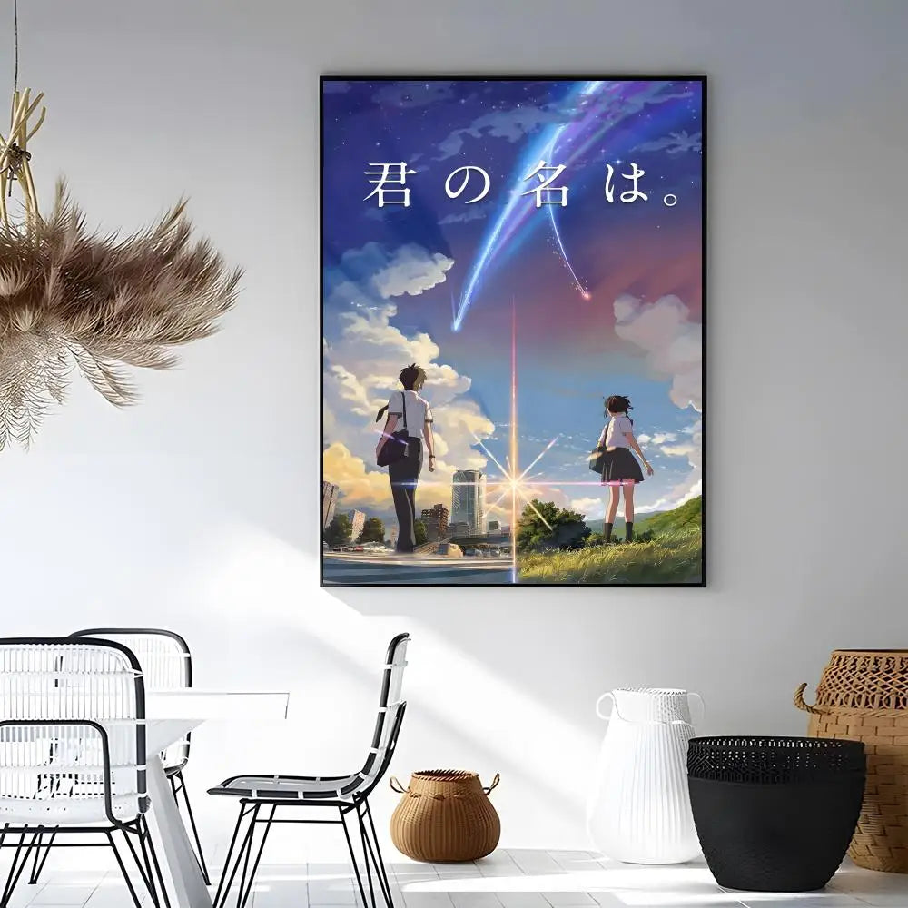 Your Name Anime Watercolor Poster | Self-Adhesive Wall Art