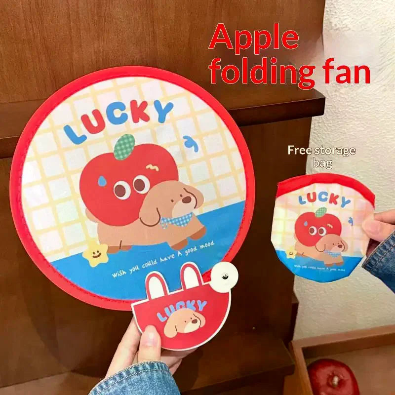 Cute Cartoon Foldable Handheld Fan – Mini Portable Pocket Fan