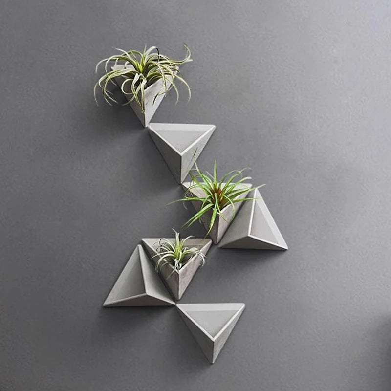 Cement Wall Vase | Modern Ikebana Stem Holder & Home Decor Wall Vase Peaceful Pleasures Health and Wellness